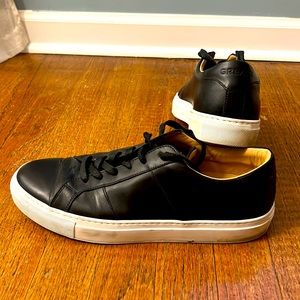 Black Leather Greats Royale Casual Sneakers - Size 8